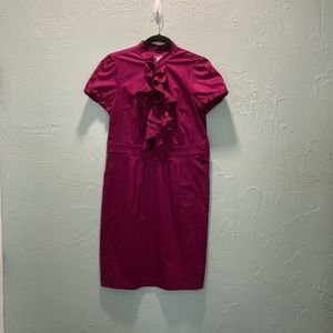 The Limited 
NWT-10 Purple Dress w Ruffles 
Has pockets
Side Zipper